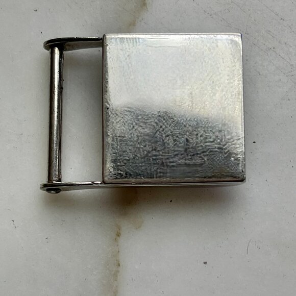 Vintage Solid Sterling Silver Belt Buckle - Picture 2 of 12